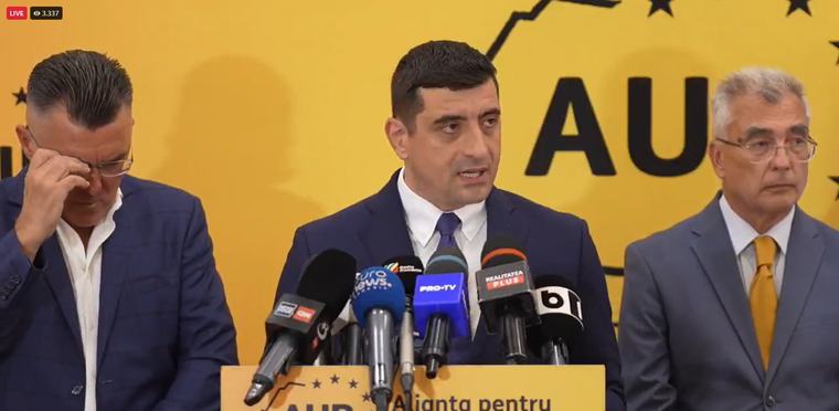 VIDEO | George Simion: Nu va fi instalat niciun guvern cu voturile AUR, fără ca AUR să participe la această guvernare / Îl avertizăm pe Nicușor Dan că AUR nu e PNL și depășește cu mult cadrul constituțional încercând să intervină în viața partidelor