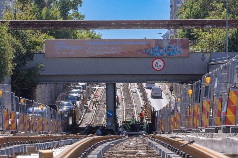 FOTO | Șantierul de la Podul Constanța: Traficul pe linia de tramvai din Lotul 4 se redeschide în jurul datei de 15 octombrie, iar lărgirea carosabilului este estimată pentru 2028