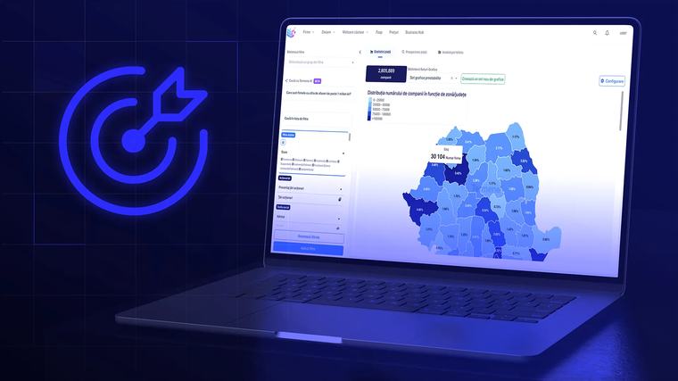 PASP Identifică potențiali clienți și segmente relevante de piață folosind filtre avansate și date din surse publice.