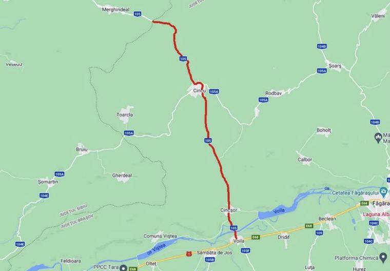 Drumul județean dintre Voila și Cincu, preluat de Ministerul Transporturilor / Va deveni drum național / Asigură legătura dintre gara Voila și baza NATO de la Cincu