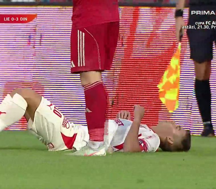 Dinamo, în alertă! FOTO. Cîrjan, accidentat înainte de pauză! Ce a spus imediat după meci