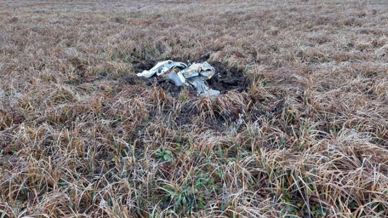 O dronă căzută pe raza comunei Viişoara din judeţul Vaslui a fost găsită marţi dimineaţă