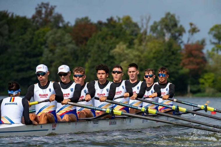 Șase medalii de aur și una de argint obținute duminică de sportivii români la CE de canotaj Under23 din Polonia